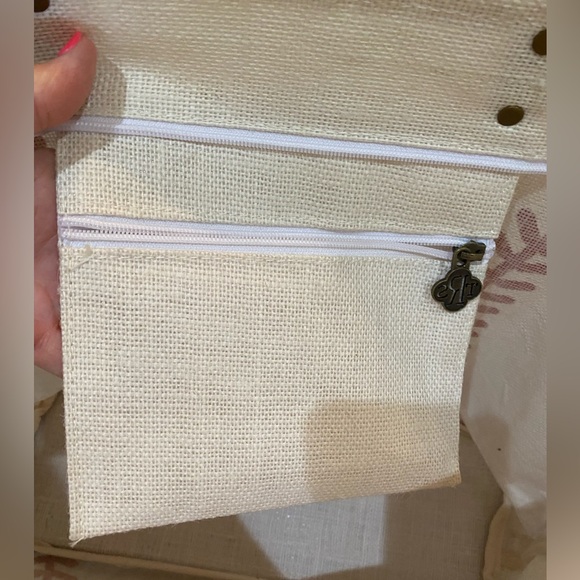 Burlap Baseball Bag, White/Red - Picture 6 of 15